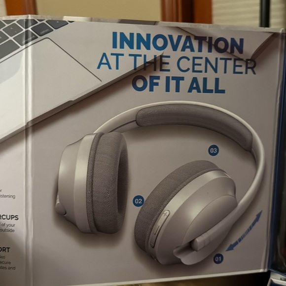 Brookstone’s new inbox, sleek wireless noise, isolating, headphones in white - Picture 14 of 15